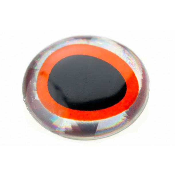 3D Epoxy Eyes - Orange/Silver (10 mm)