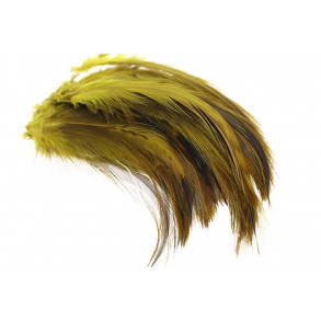 Cock Hackles Badger - Golden Olive