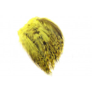 Cock Hackles Grizzly - Yellow