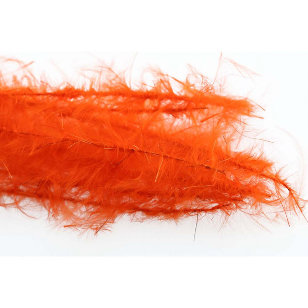 Dubbing Brush Ice Dub Sparkle Marabou - Hot Orange