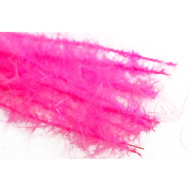 Dubbing Brush Ice Dub Sparkle Marabou - Hot Pink