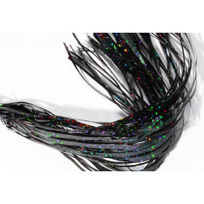Holo saltwater flash: Wide pike flash - Black