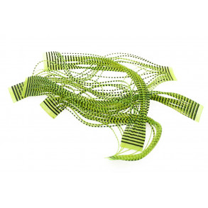 Micro Barred Grizzly Legs - Black/Fl.Lime