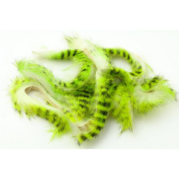 Micro Pulsator Rabbit Strips - Black Barred Chartreuse/white