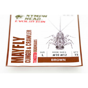 Nymph Head Mayfly Clinger Brown - #8-#10