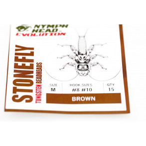 Nymph Head Stonefly Brown - #4-#6