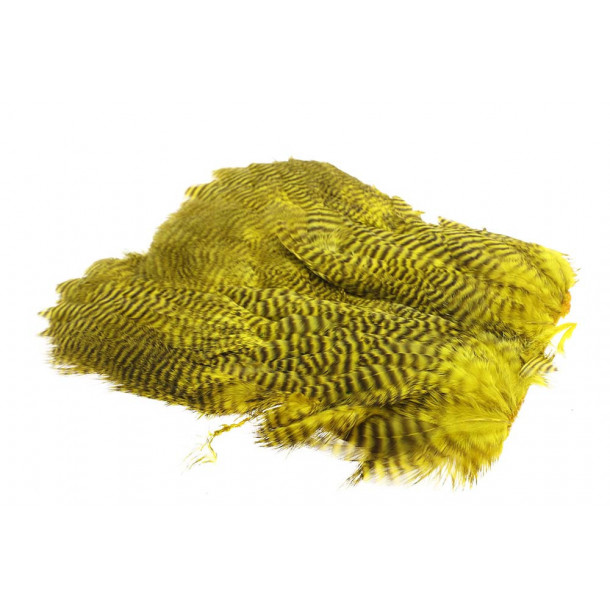 Soft Hackle Patch - Grizzly Yellow