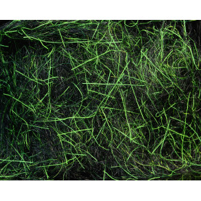 Spawn's UV Simi Seal Dubbing - Black / UV Chartreuse Green