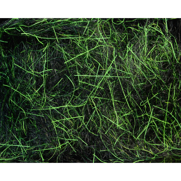 Spawn's UV Simi Seal Dubbing - Black / UV Chartreuse Green