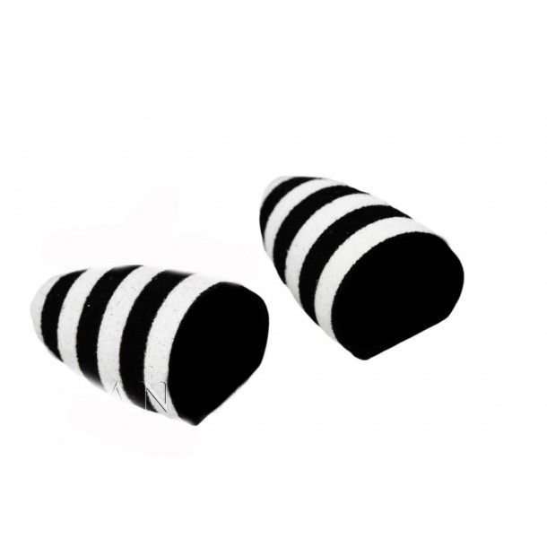 Tapered popper (2 stk) - Black/White