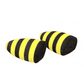 Tapered popper (2 stk) - Black/Yellow