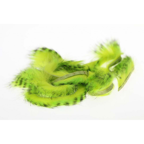 Tiger Barred Magnum Rabbit Strips - Black Barred Chartreuse/ Fl Yellow