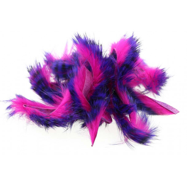Tiger Barred Magnum Rabbit Strips - Black Barred Purple/ Funchsia