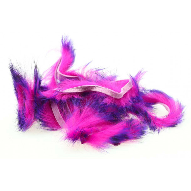 Tiger Barred Rabbit Strips - Black Barred Purple/ Fuchsia