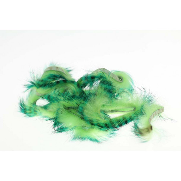 Tiger Barred Rabbit Strips - Mahi Green/black over Chatreuse