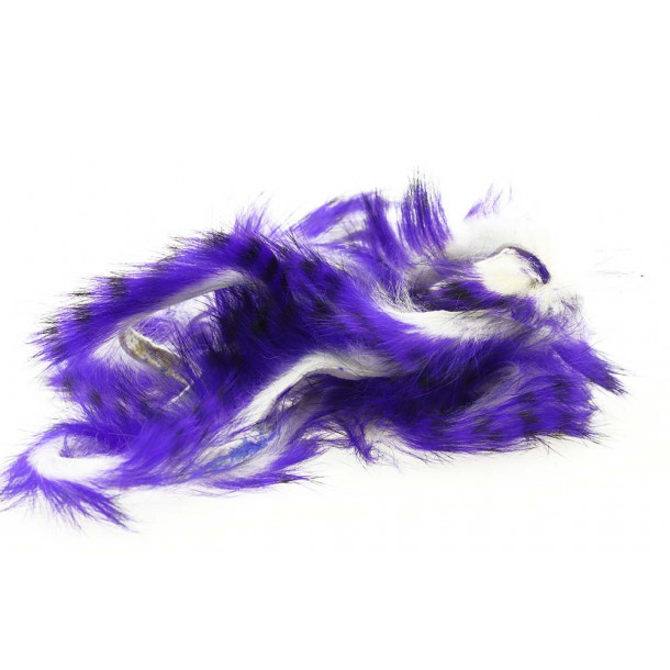 Tiger Barred Rabbit Strips - Purple/ Black over White