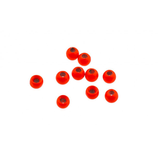 Tungsten Beads - Fl. Orange - 3,2 mm. (1/8)