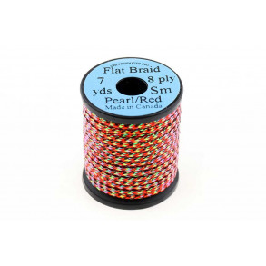 UNI Flat Braid #S - Pearl/Red