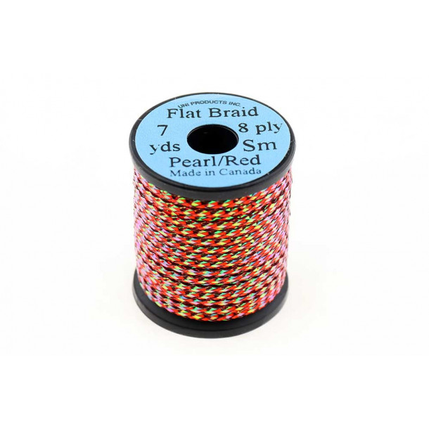 UNI Flat Braid #S - Pearl/Red
