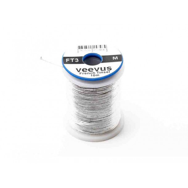 Veevus French Oval Tinsel Silver - XS