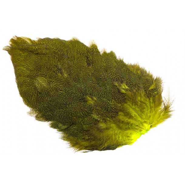 Whiting Coq de leon Hen Saddle - Speckled Yellow Chartreuse