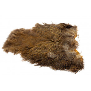 Whiting Coq de leon Hen Soft hackle with Chicabou - Speckled Medium Ginger
