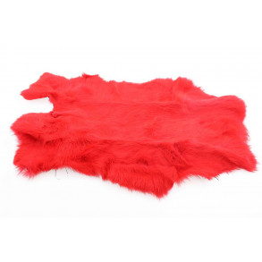 Whole Rabbit Pelts - Red