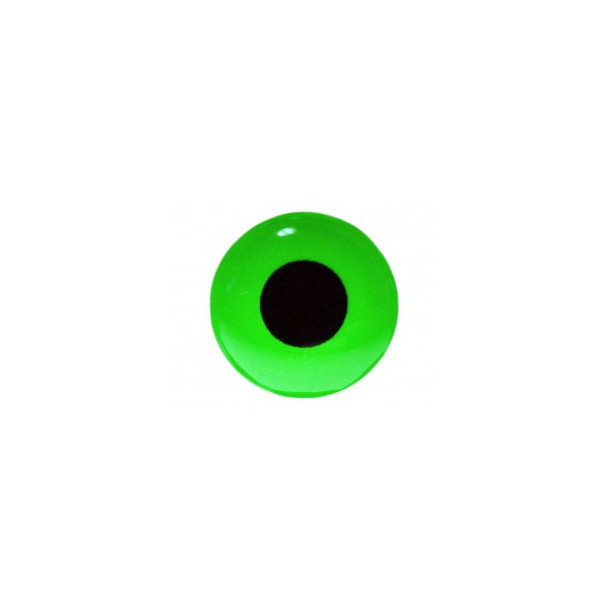 3D Epoxy Eyes - 9 mm - FL. Green