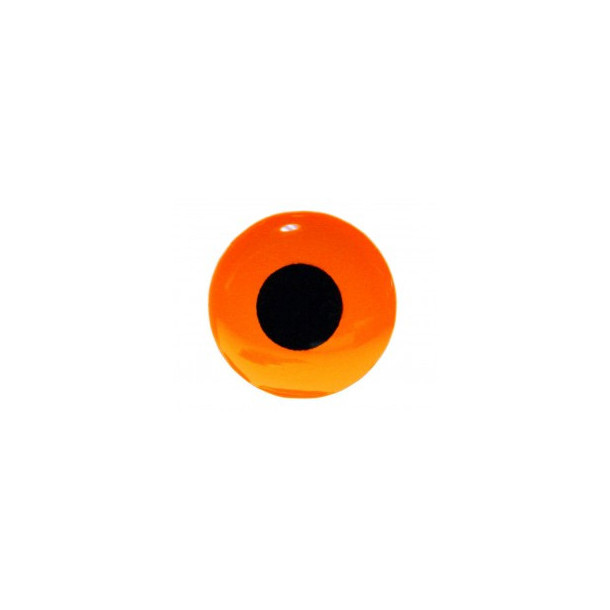 3D Epoxy Eyes - 9 mm - Fl. Orange
