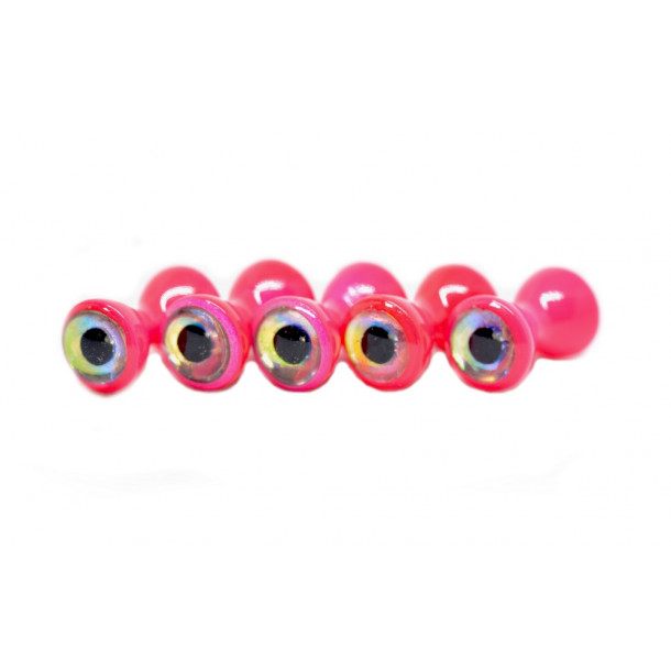 FutureFly - 3D Dumbell Eye - Fl. Pink - 4 mm