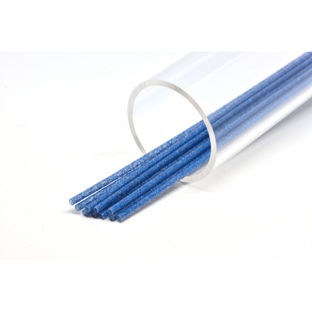FutureFly - Tube - 3 mm soft Glitter - Blue with Blue Glitter