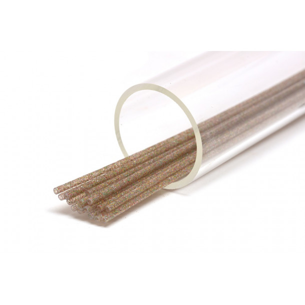 FutureFly - Tube - 3 mm soft Glitter - Clear Green Red Silver Glitter