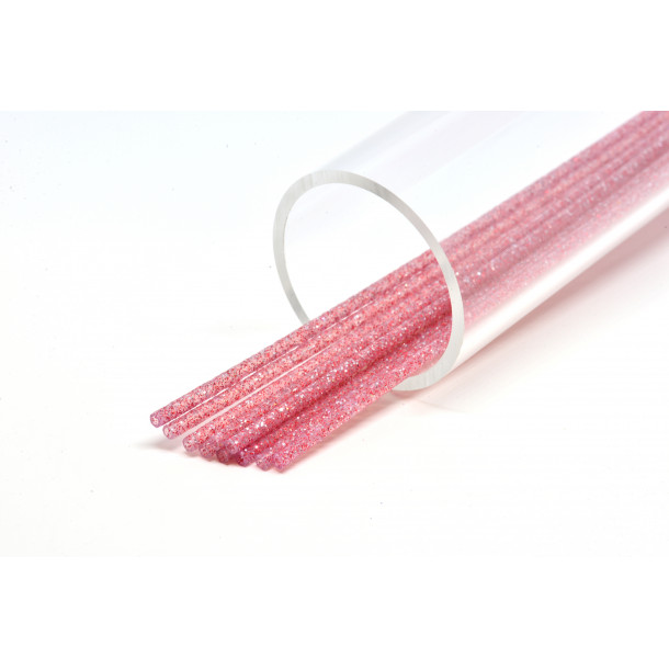 FutureFly - Tube - 3 mm soft Glitter - Clear Silver Red Glitter
