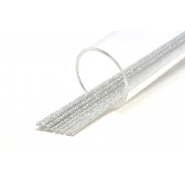 FutureFly - Tube - 3 mm soft Glitter - Clear with extra Glitter