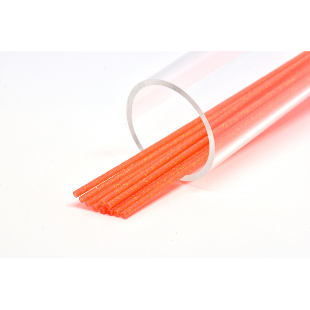 FutureFly - Tube - 3 mm soft Glitter - Orange with Orange Glitter