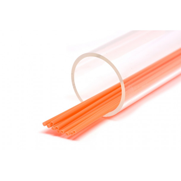 FutureFly Tube - 3 mm soft - FL. Orange/Milky