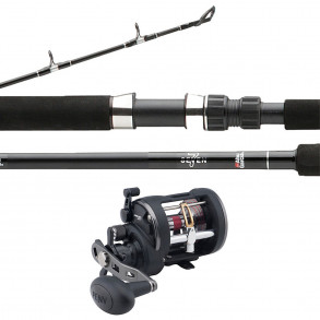 Pirkest med ABU Seven pirkestang og Penn havhjul 