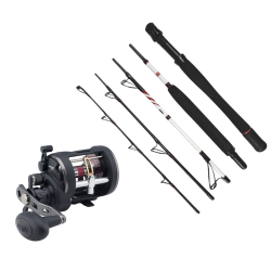 Pirkest med Penn Squadron pirkestang og Penn Warfare havhjul