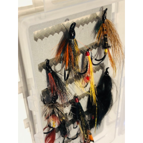 Havrred og laksefluesortiment