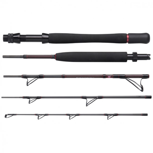 Pirkest Komplet - Penn Squadron pirkestang, Penn Warfare havhjul m/flet-line samt. diverse endegrej