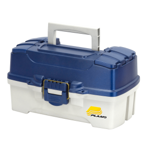 Plano 2 Tray Fiskeboks Bl/Hvid