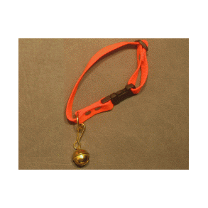 Orange halsbnd m. klokke